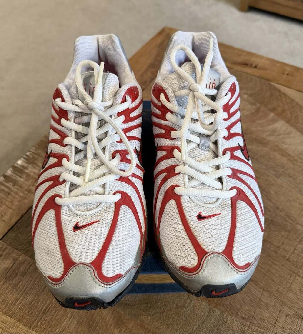 Vintage 2007 Nike Air Max Torch 5 SL White Red Silver 316124-162 Men's Size 8 - Picture 5 of 9